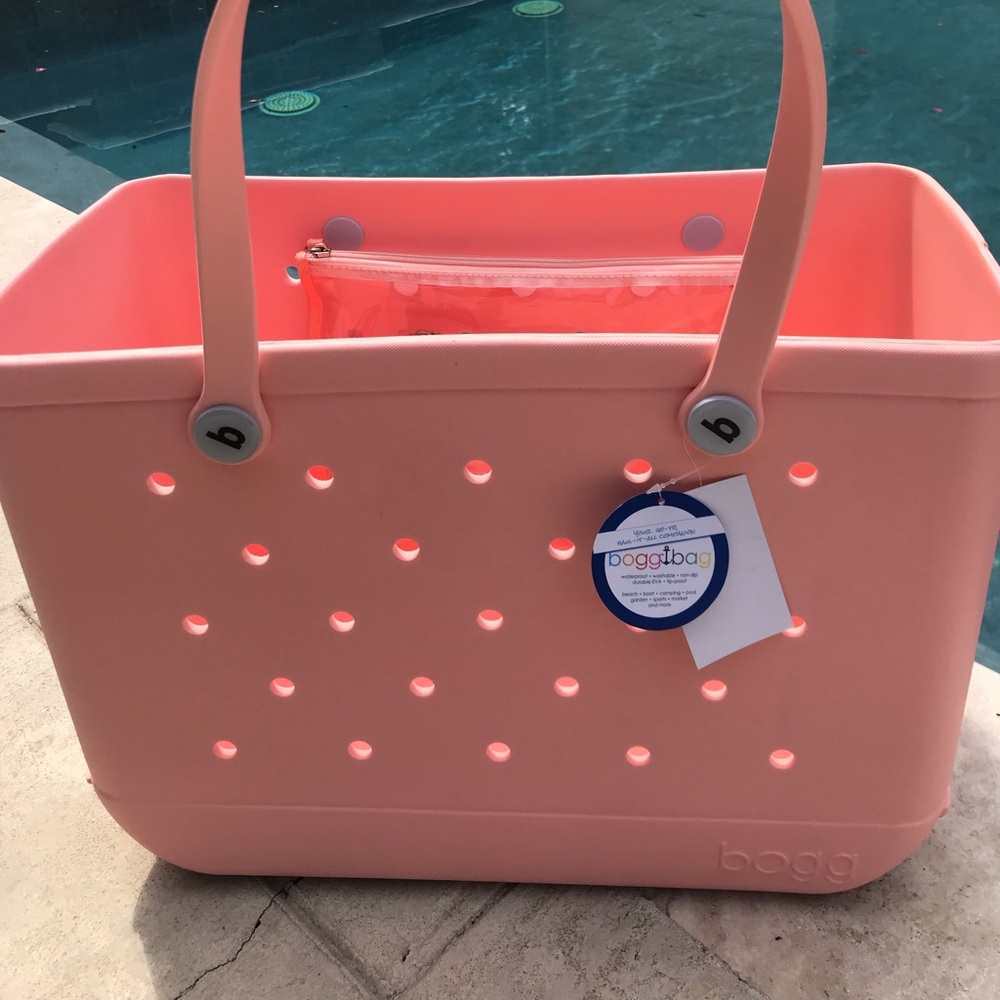 Peachy beach bogg bag - large